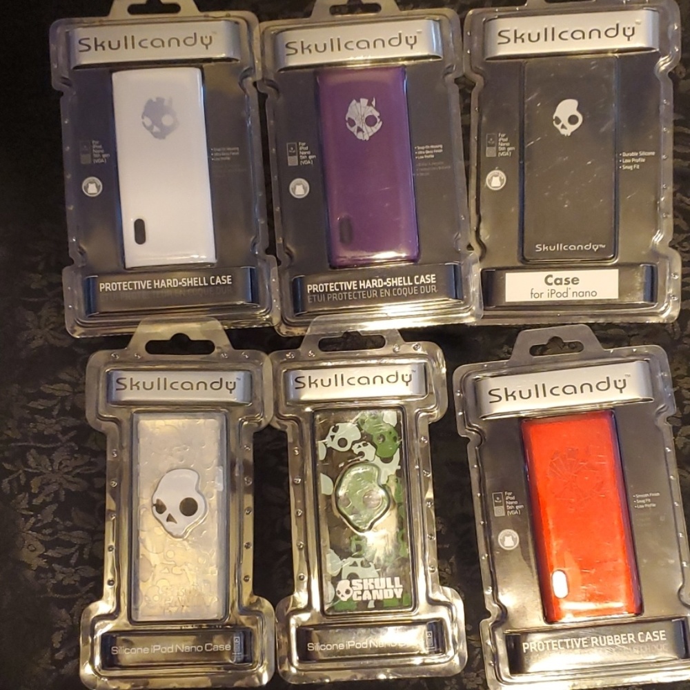 Skullcandy Ipod Nano Cases Silicone 4th Gen 8, 16GB or Hard (5th Gen) NEW